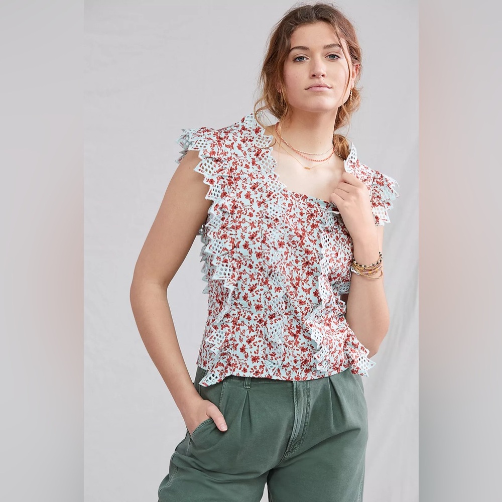 Anthropologie Trina Bow Blouse - Picture 3 of 9